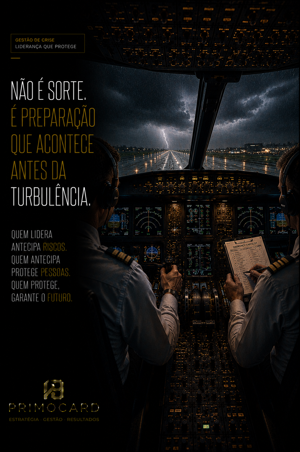 A preparação começa antes da turbulência