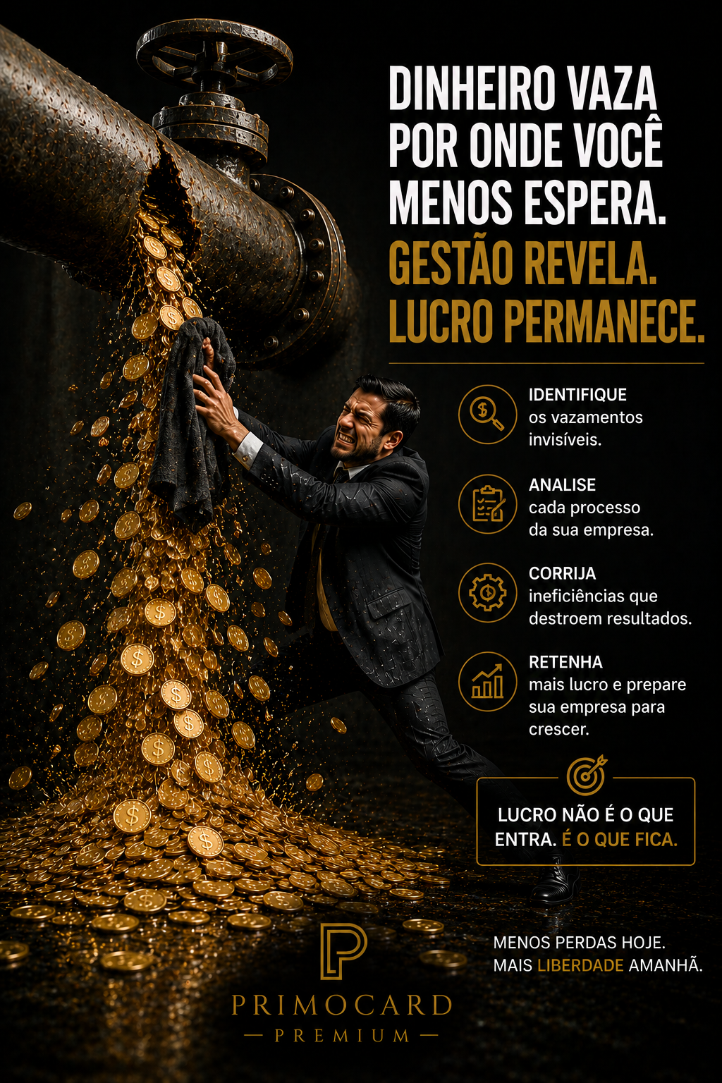 Lucro permanece quando a gestão melhora.