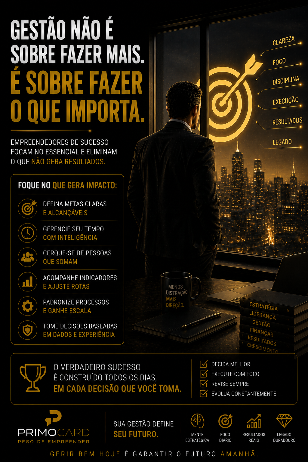 Empresário observando um alvo representando foco e direção empresarial.