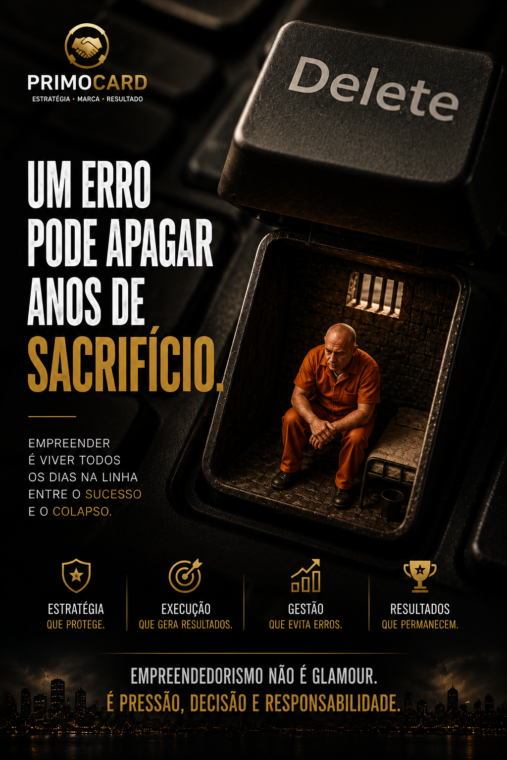 Um erro custa anos.