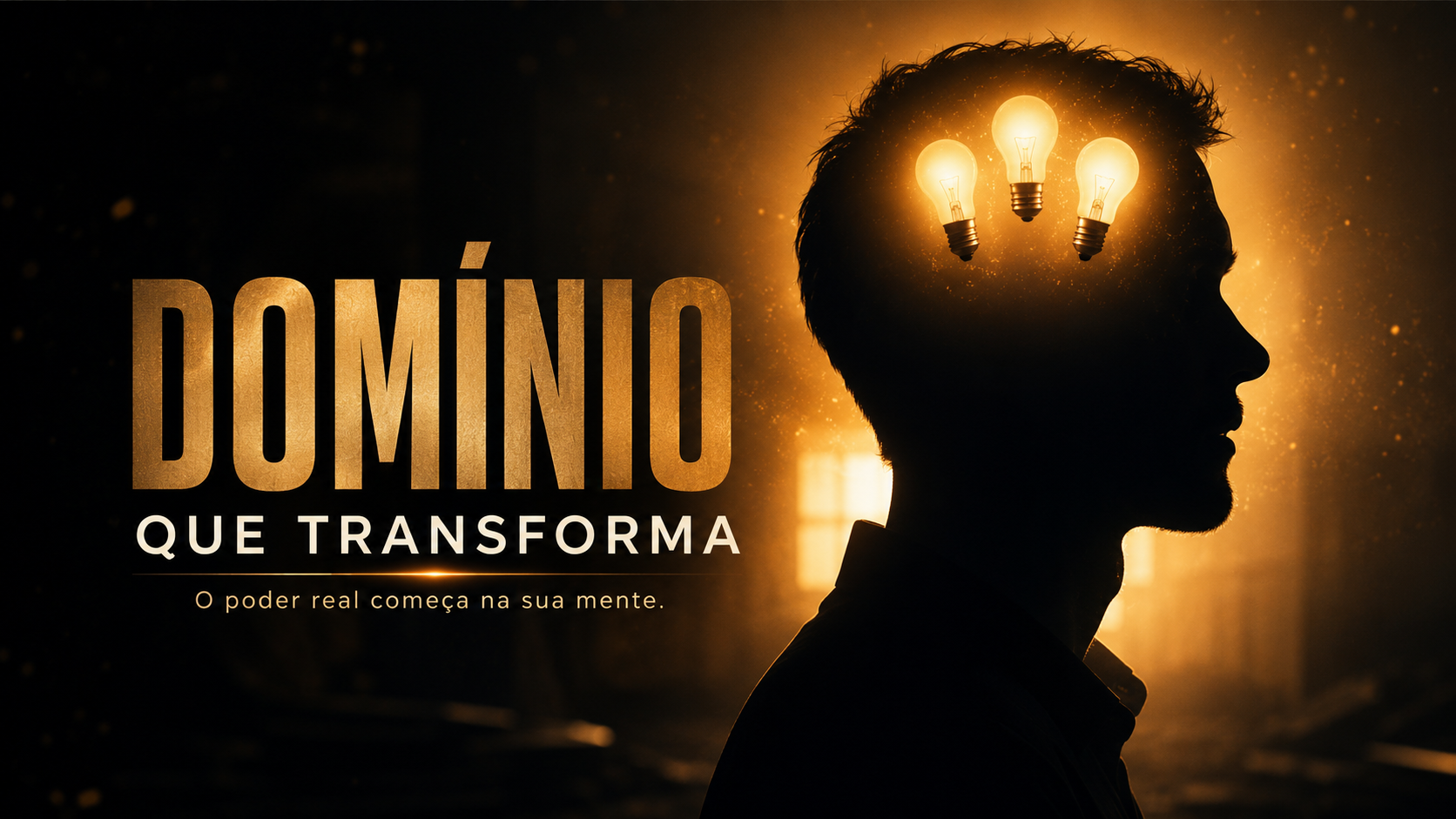 Silhueta de uma pessoa com luzes representando ideias e clareza mental, simbolizando foco, decisao e melhoria de resultados empresariais.