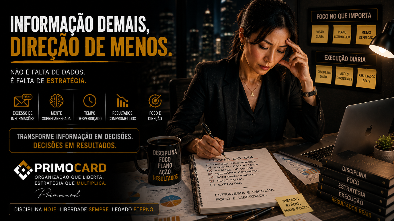 INFORMACAO DEMAIS, DIRECAO DE MENOS.