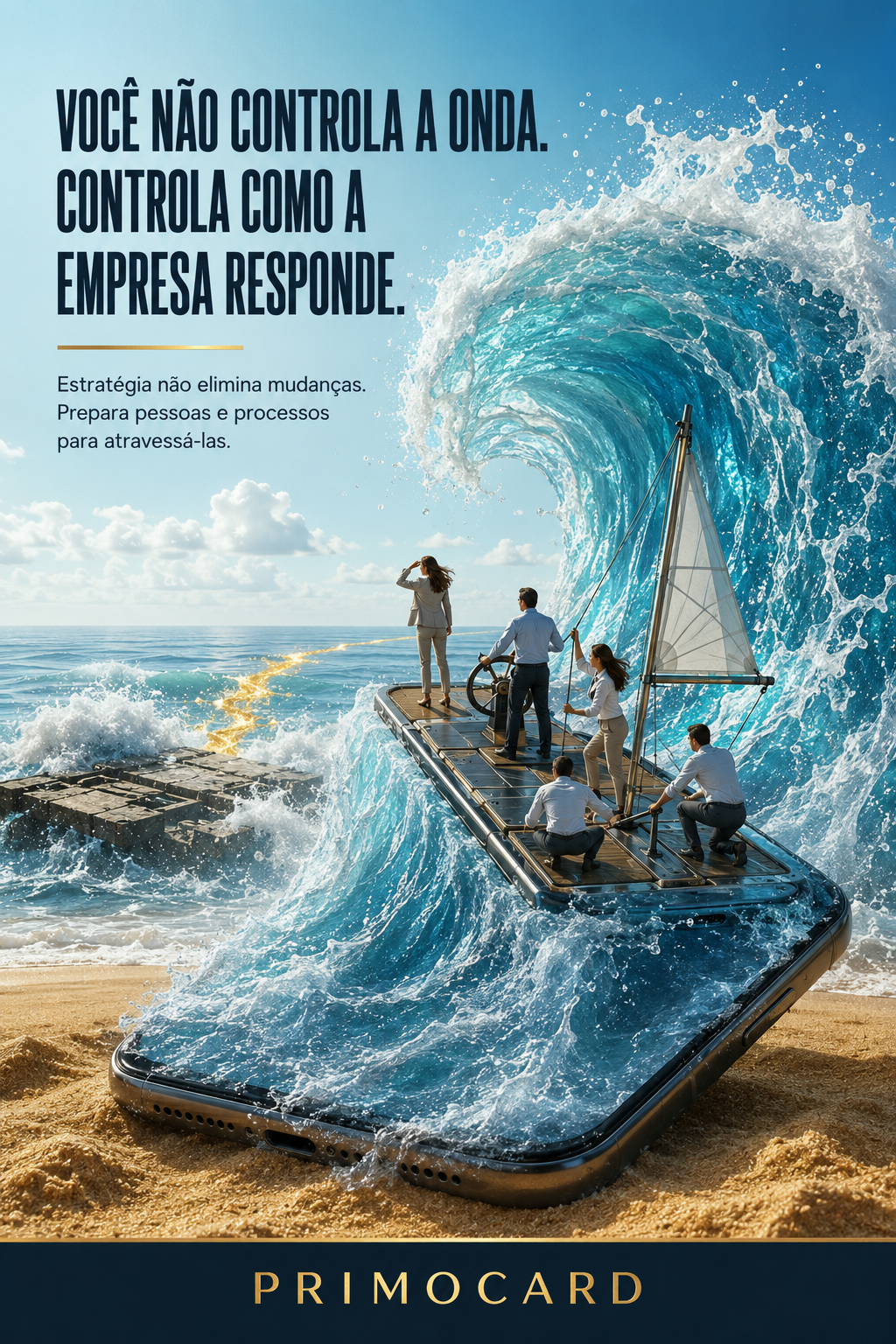 Você não controla a onda. Controla como a empresa responde.