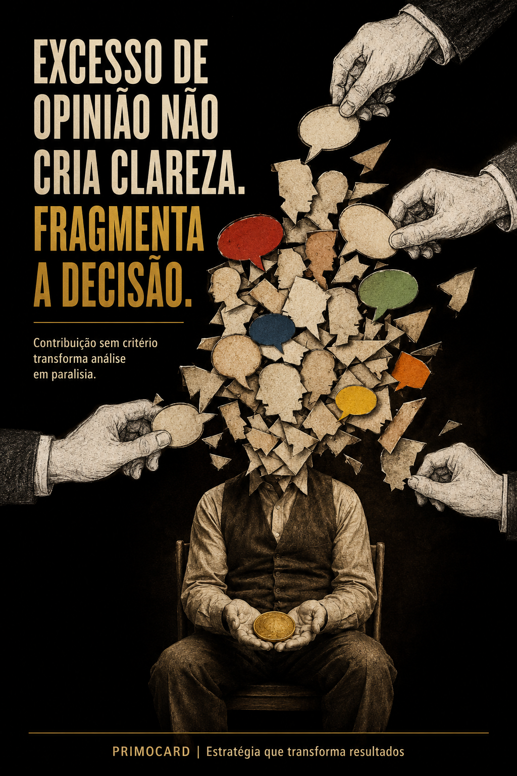 Excesso de opinião não cria clareza