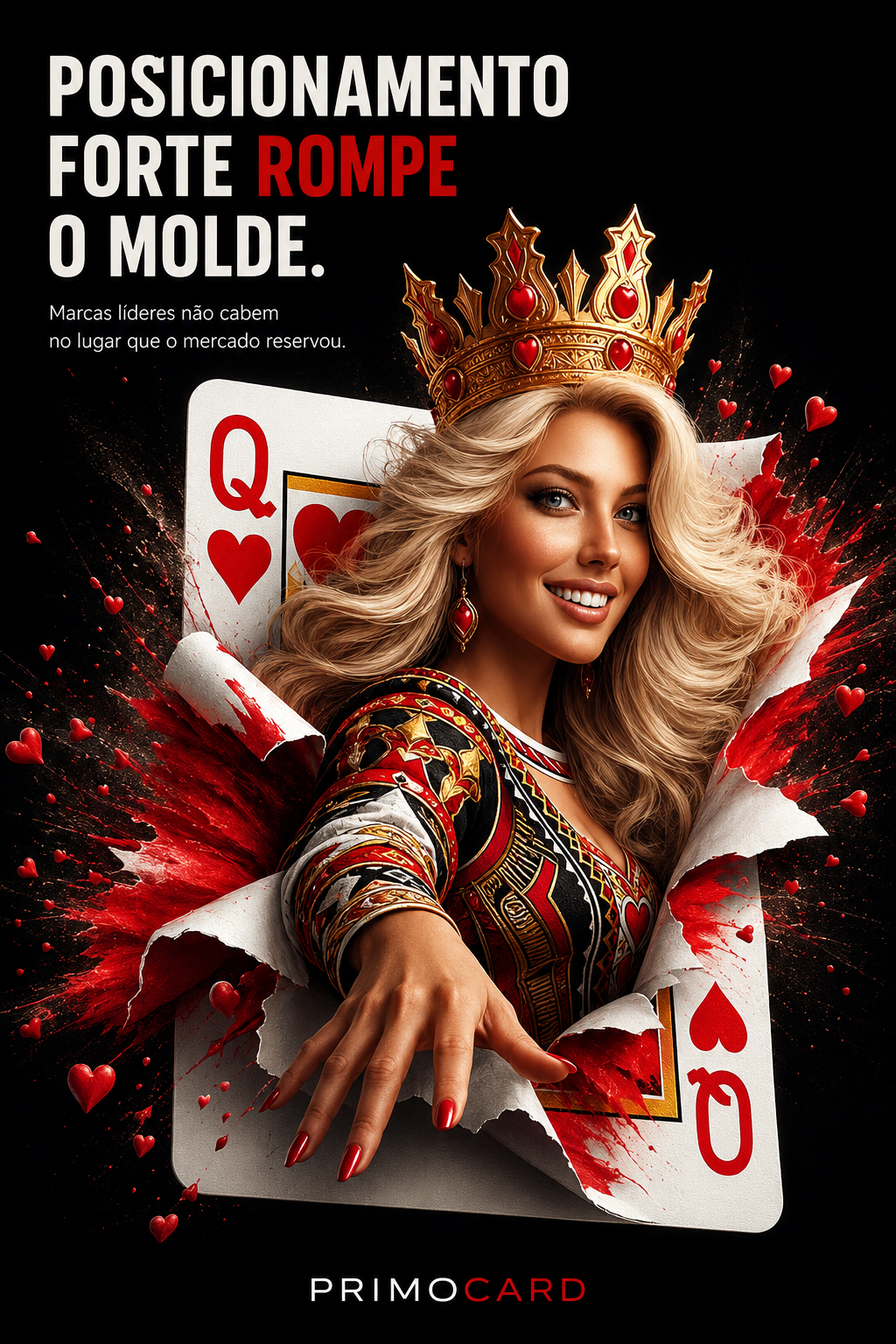 Posicionamento forte rompe o molde