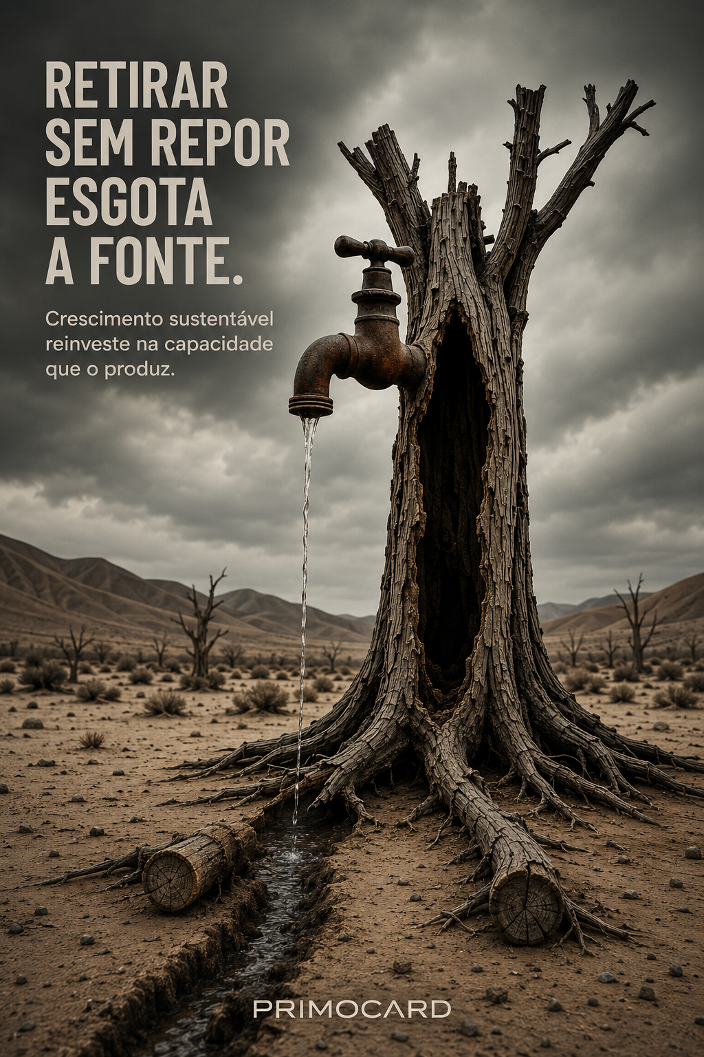 Retirar sem repor esgota a fonte