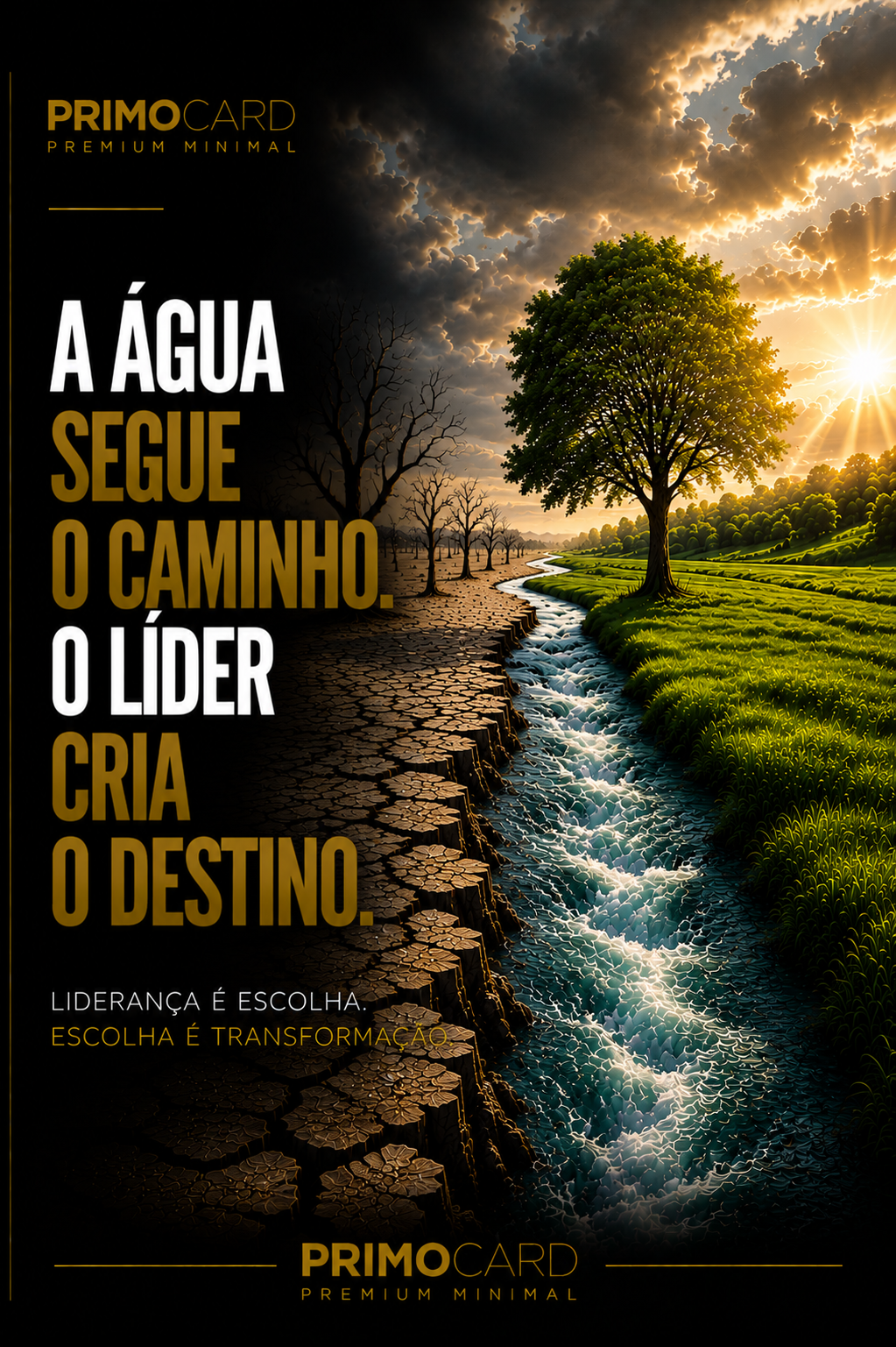 A Água Segue o Caminho. O Líder Cria o Destino.