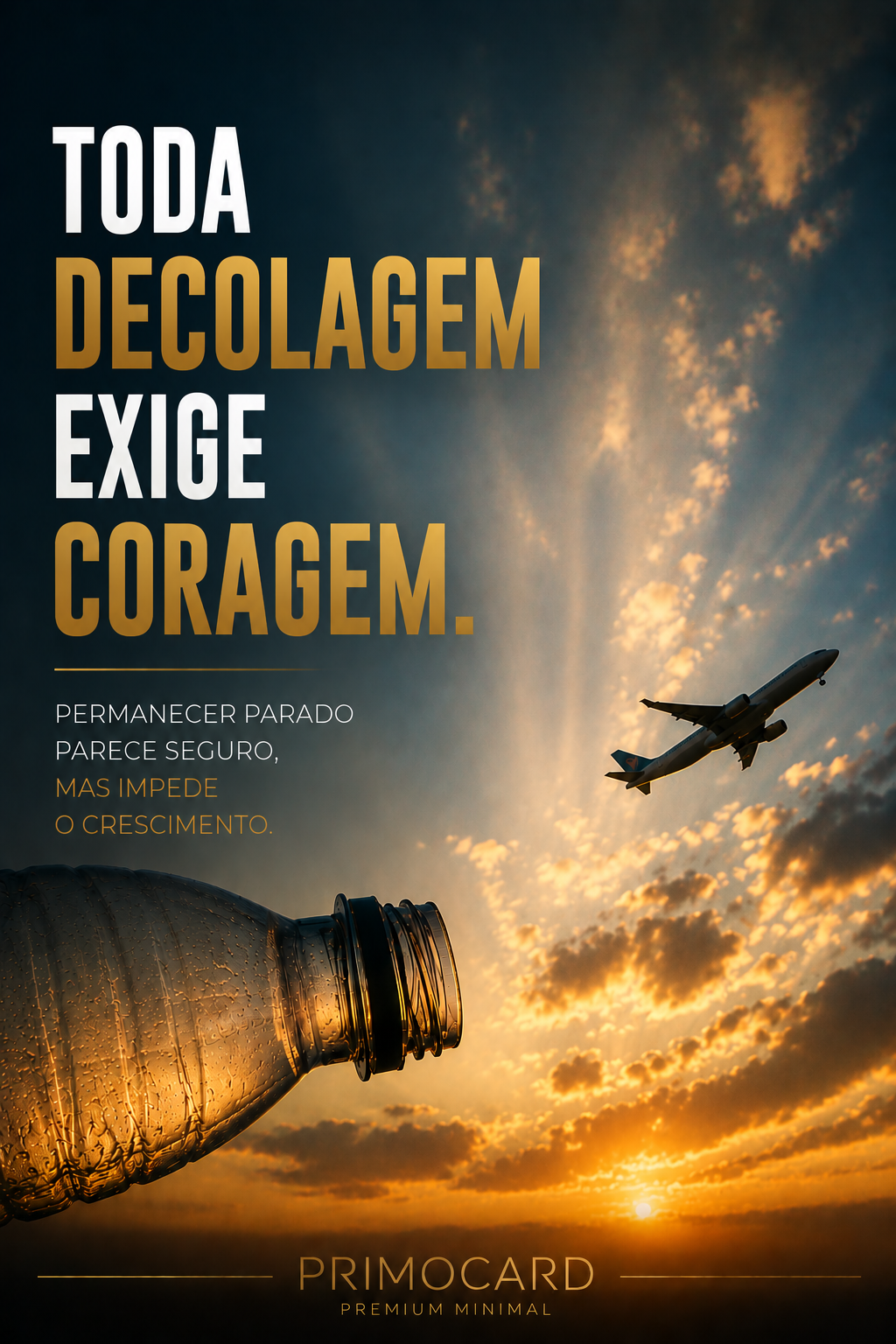 Toda decolagem exige coragem.