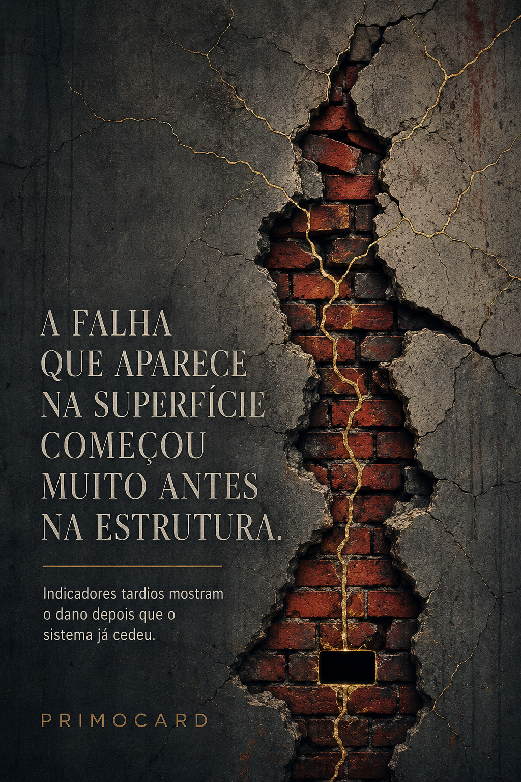 A falha visível começou antes na estrutura
