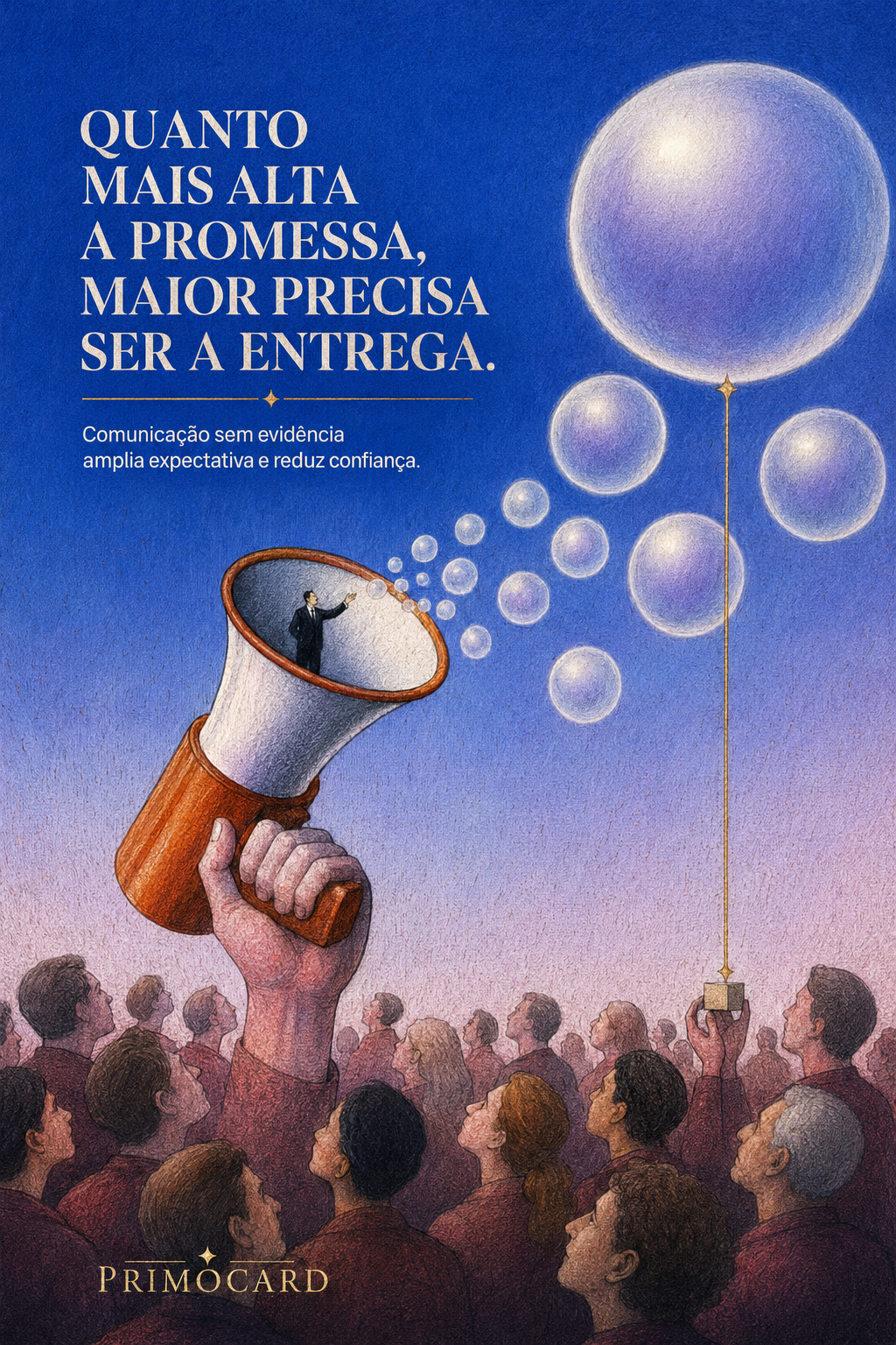 Toda promessa empresarial precisa de evidência