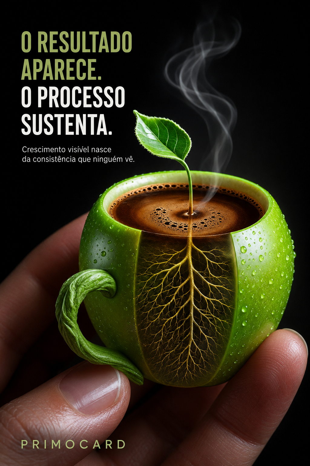 O RESULTADO APARECE, O PROCESSO SUSTENTA