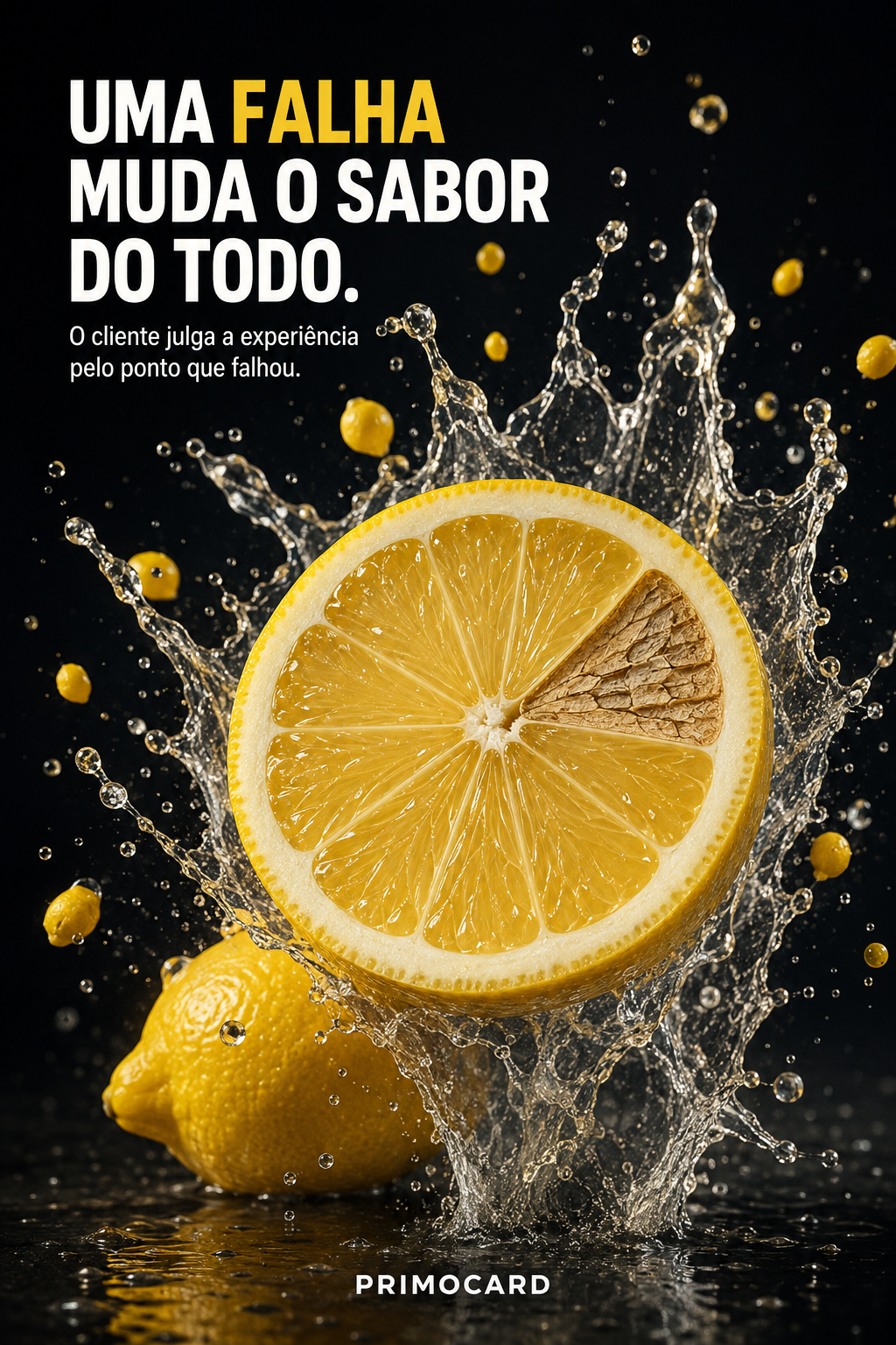 Uma falha muda o sabor do todo