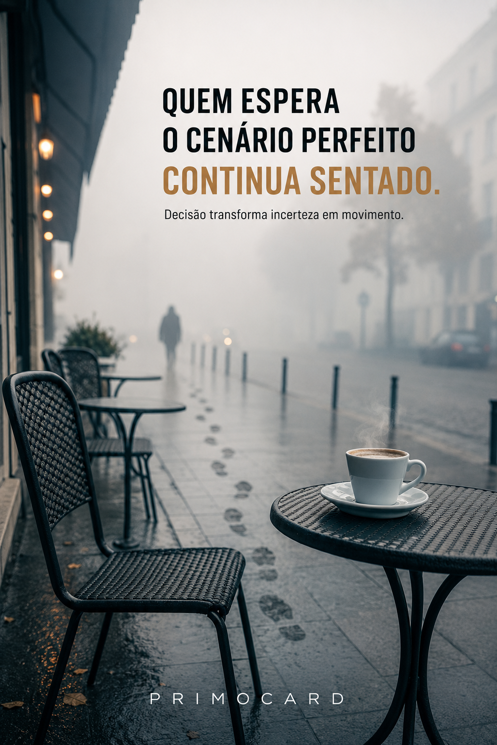 Quem espera o cenário perfeito continua sentado