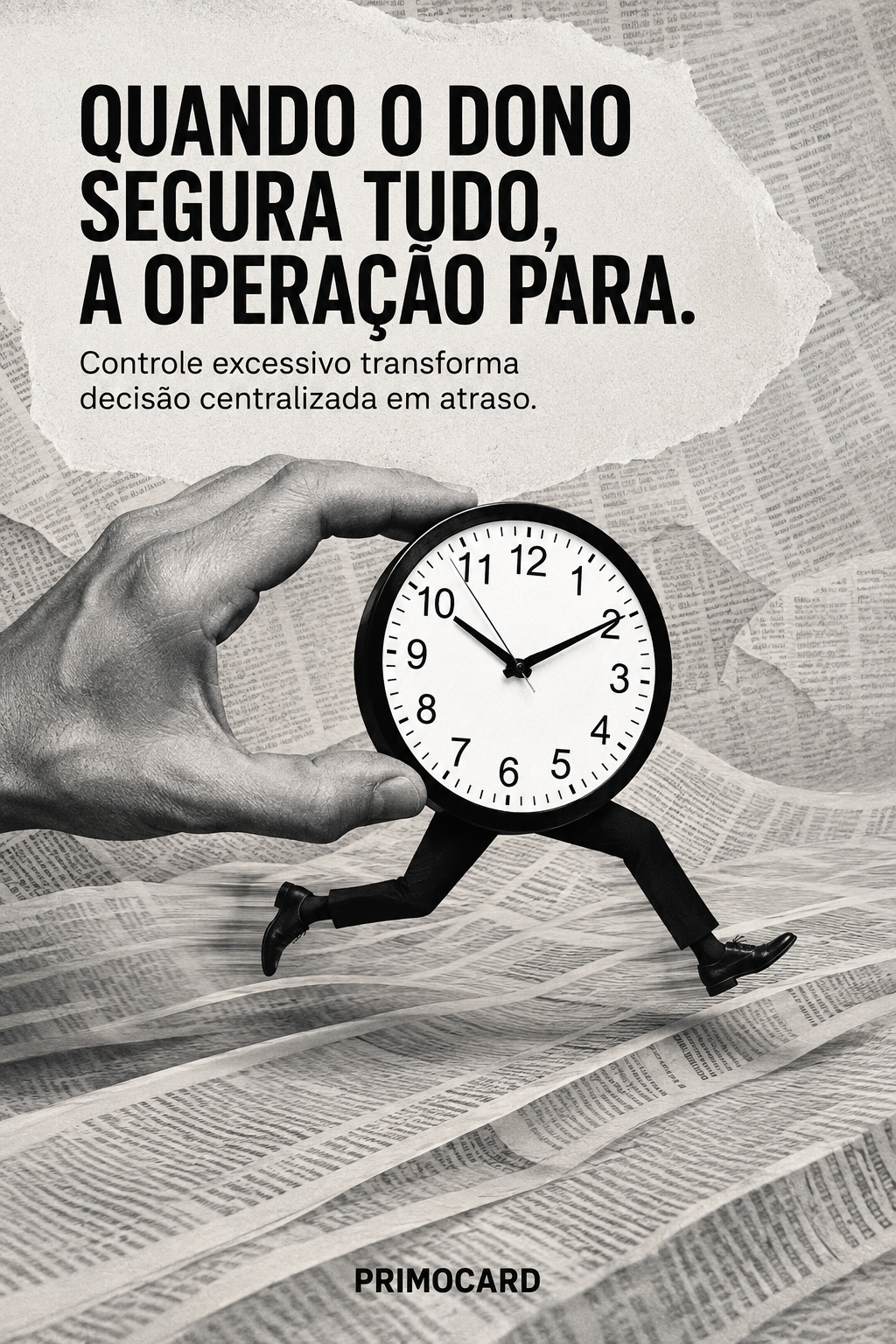 Quando o dono centraliza, a empresa desacelera
