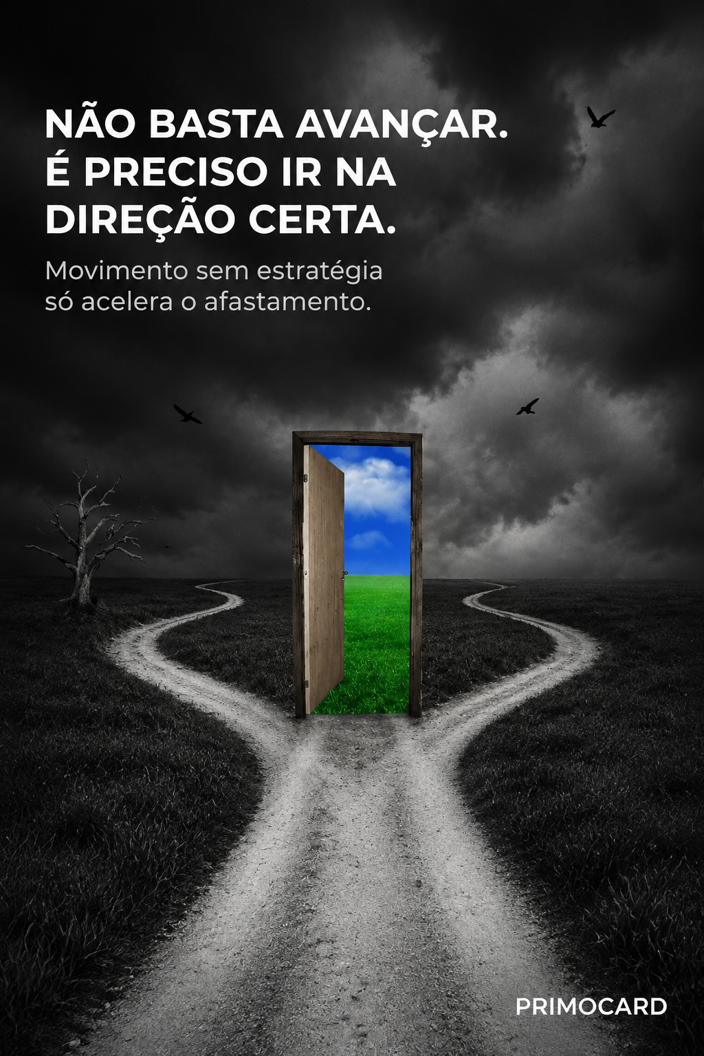 Avançar sem direção aumenta a distância