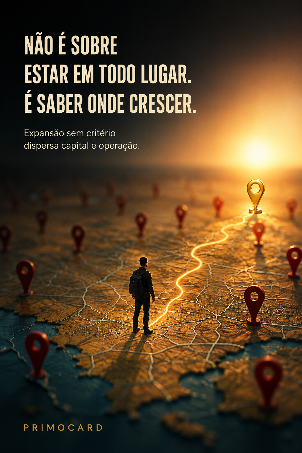 Não é sobre estar em todo lugar, é saber onde crescer