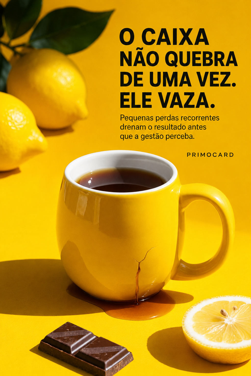 O caixa não quebra de uma vez. Ele vaza.