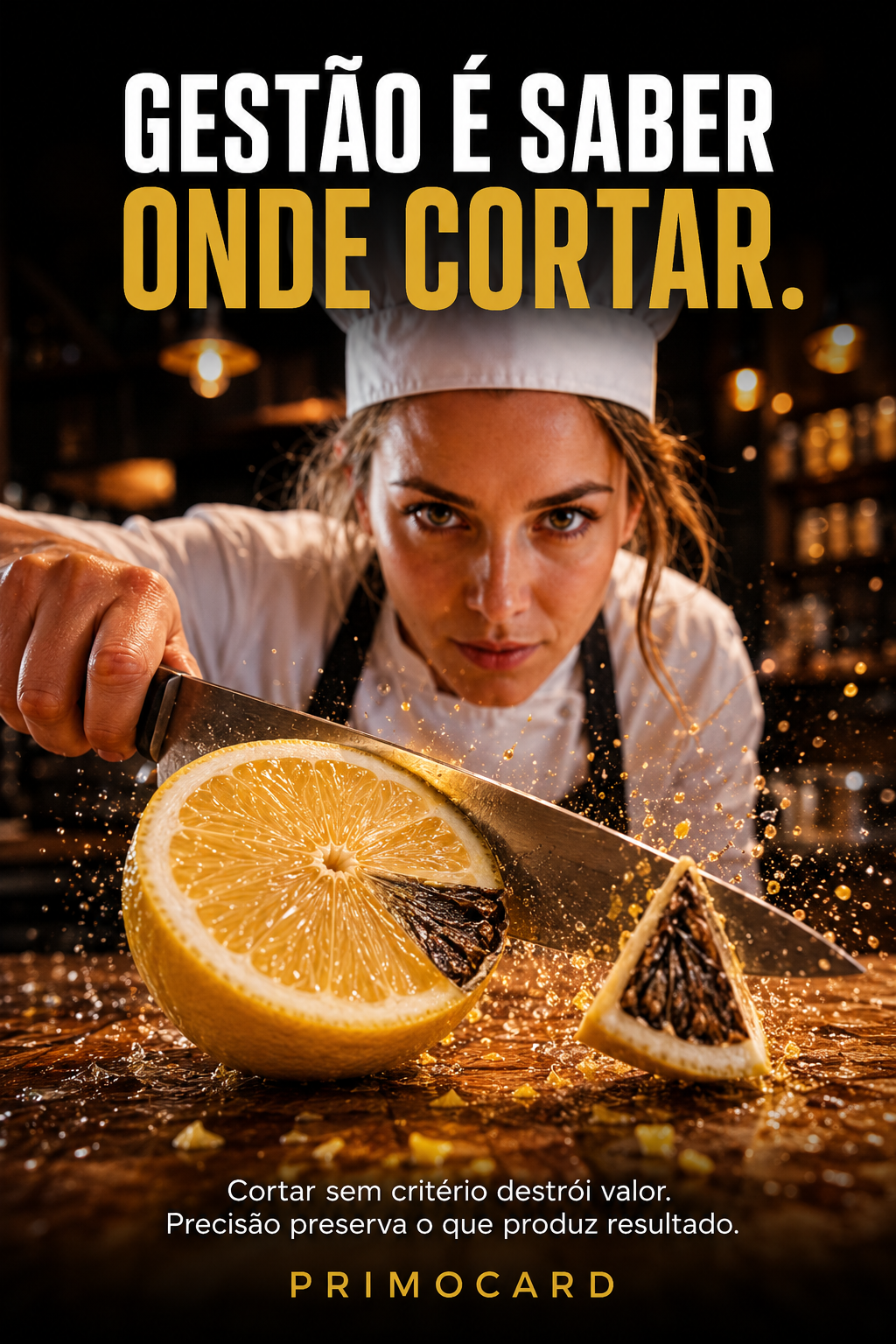 Gestão é saber onde cortar
