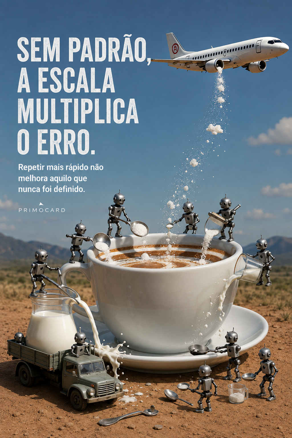 Sem padrão, a escala multiplica o erro