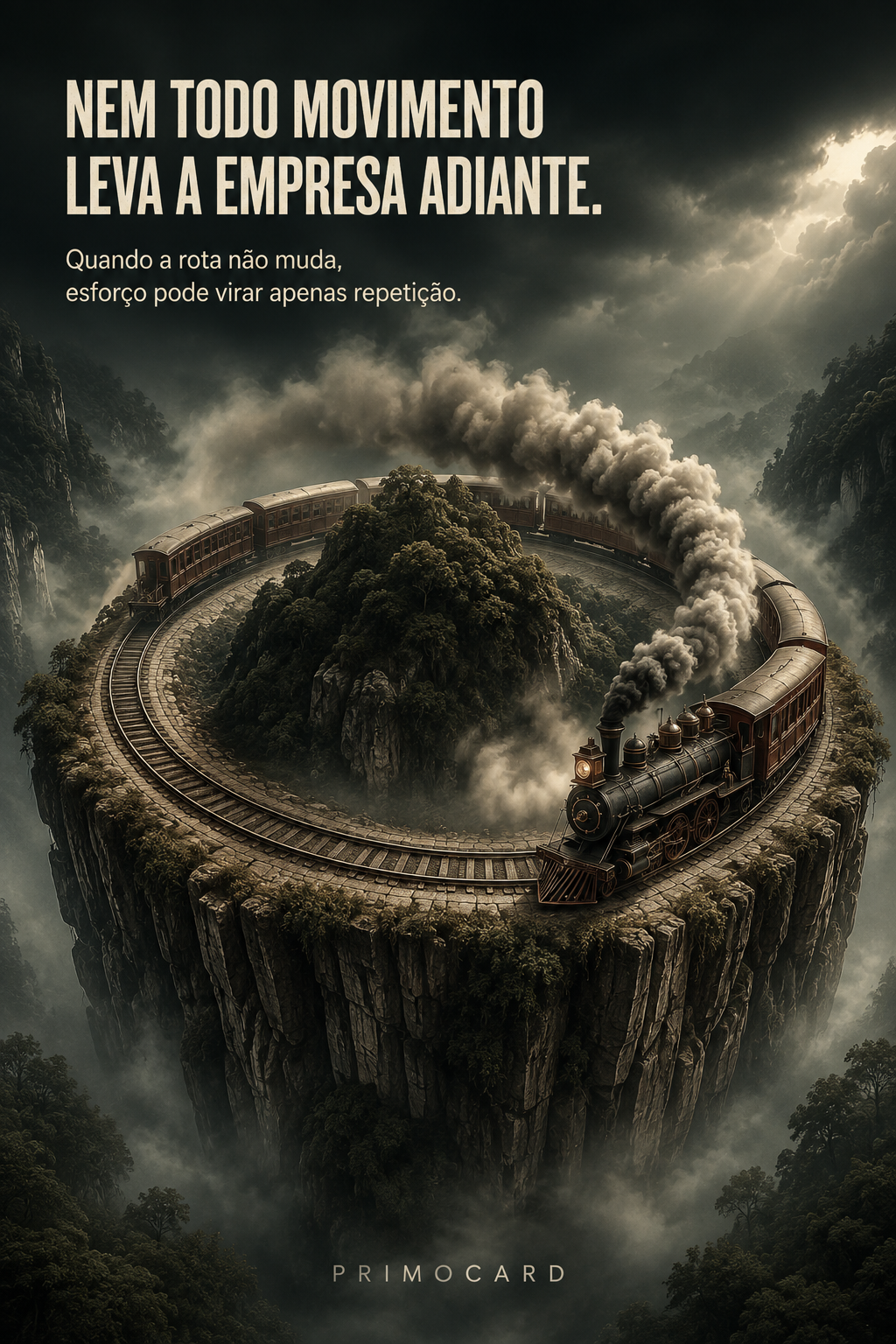 Movimento sem mudança de rota não produz avanço