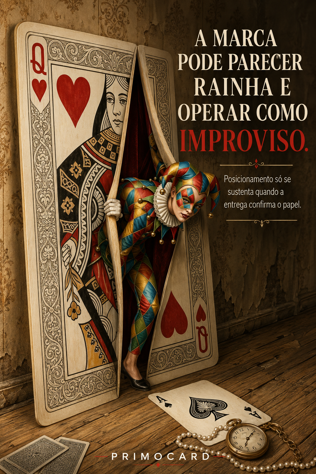 A marca pode parecer rainha e operar como improviso