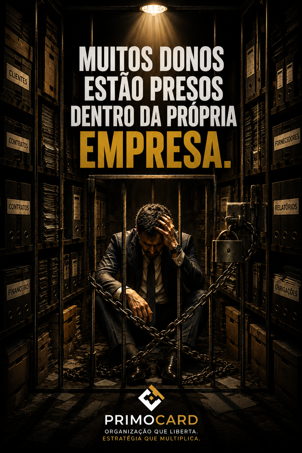 A desorganização pode aprisionar o dono da empresa