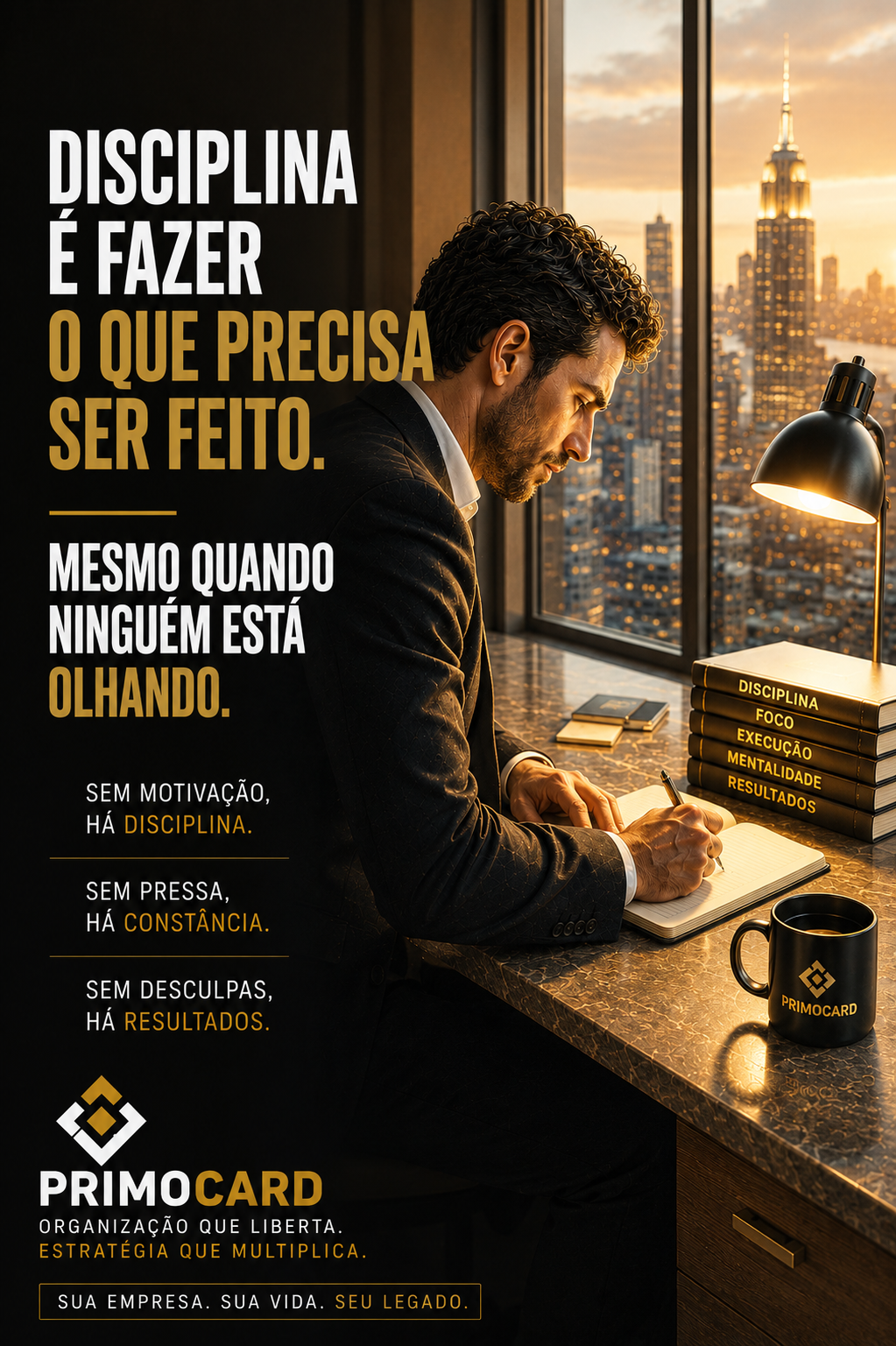 Disciplina é executar mesmo sem motivação