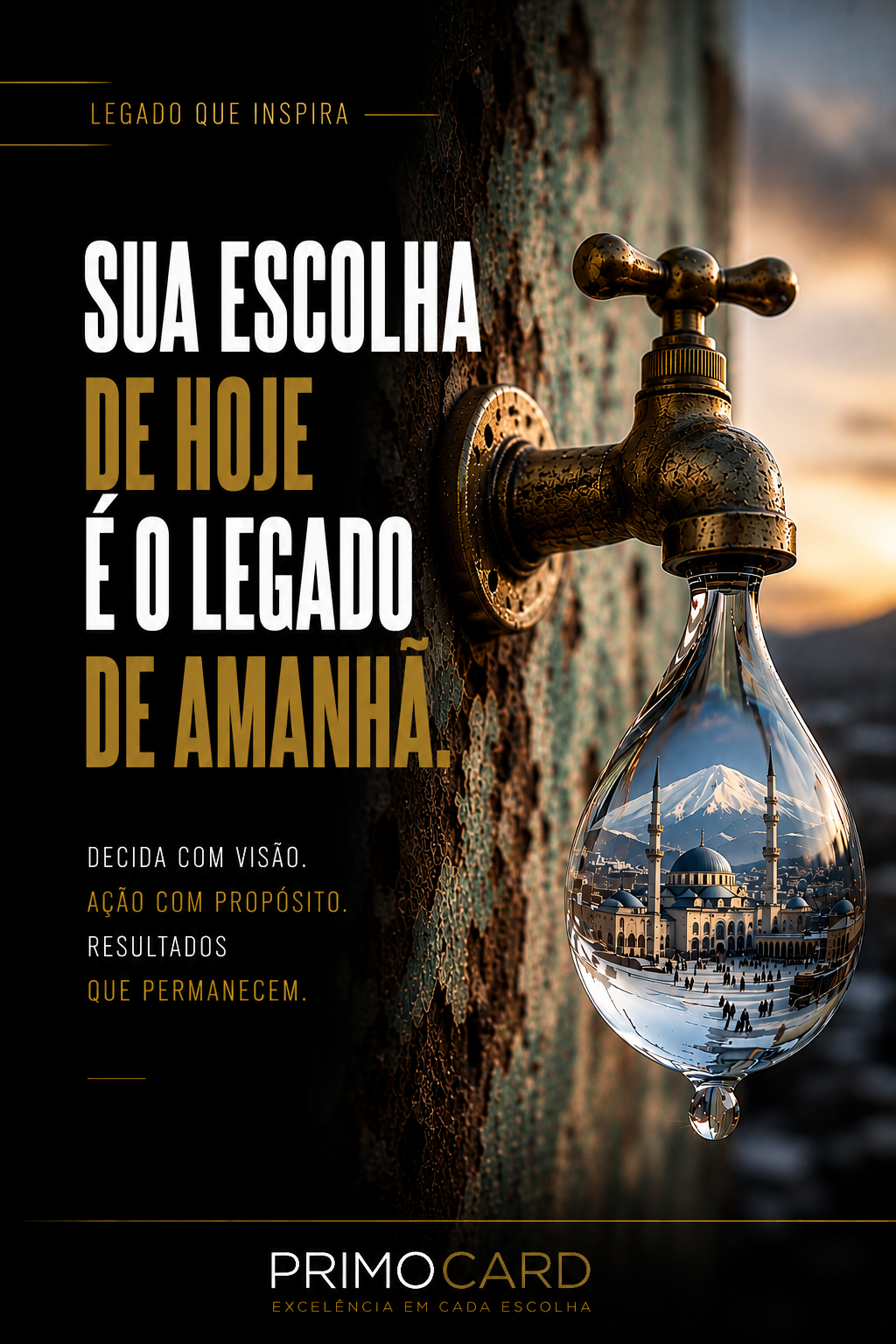 As escolhas de hoje formam o legado de amanhã