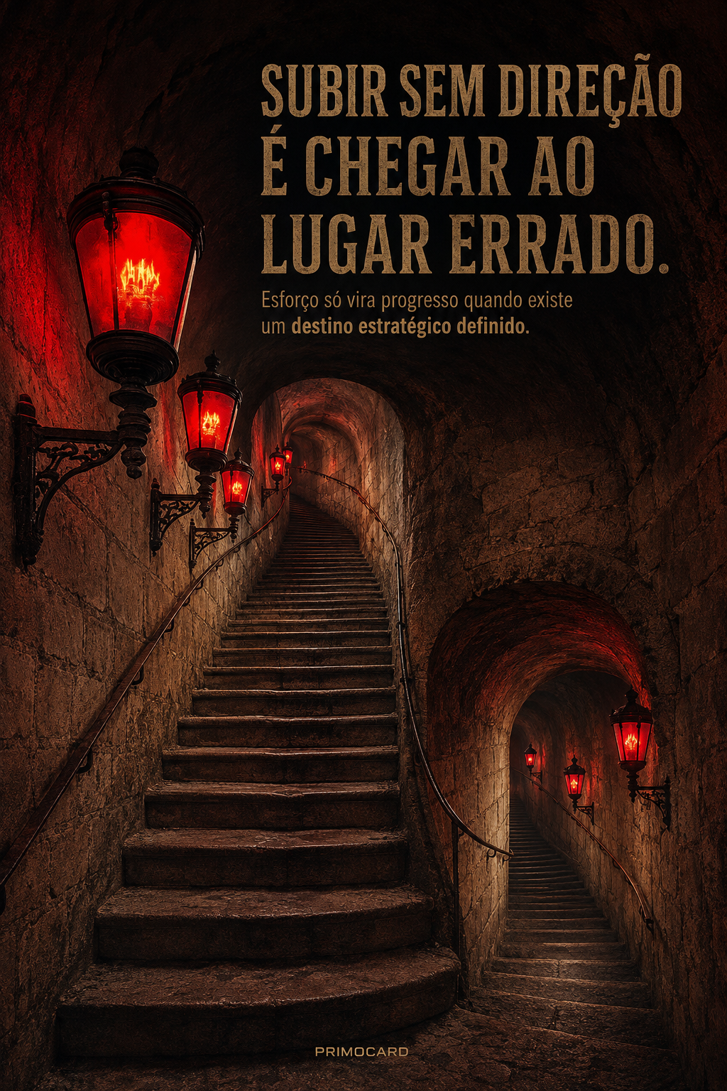 Subir sem direção é chegar ao lugar errado