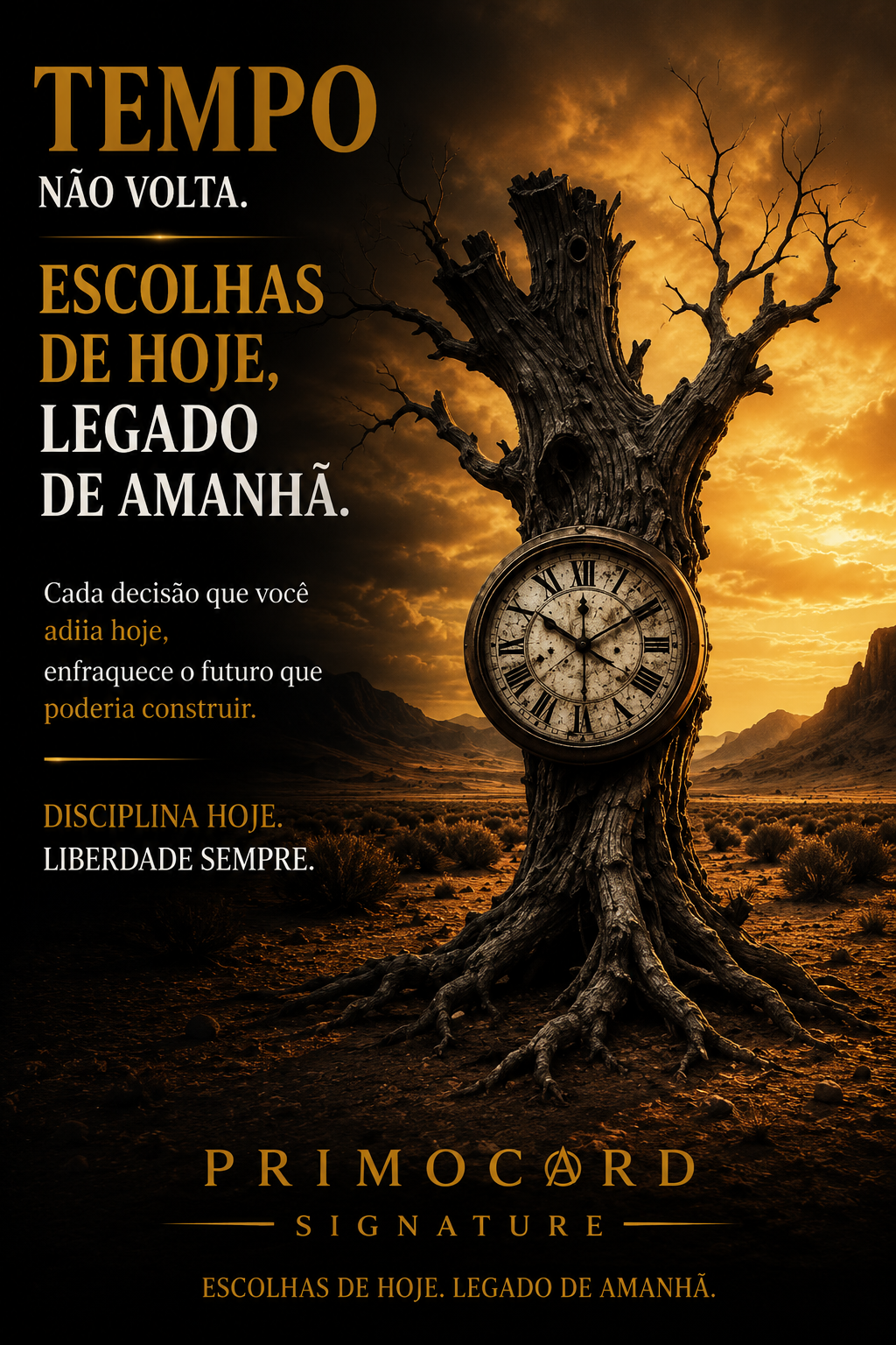 O tempo transforma escolhas em legado