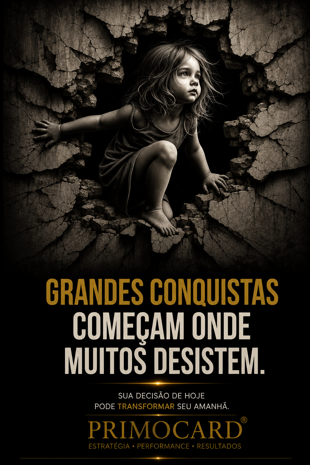 Grandes conquistas começam onde muitos desistem
