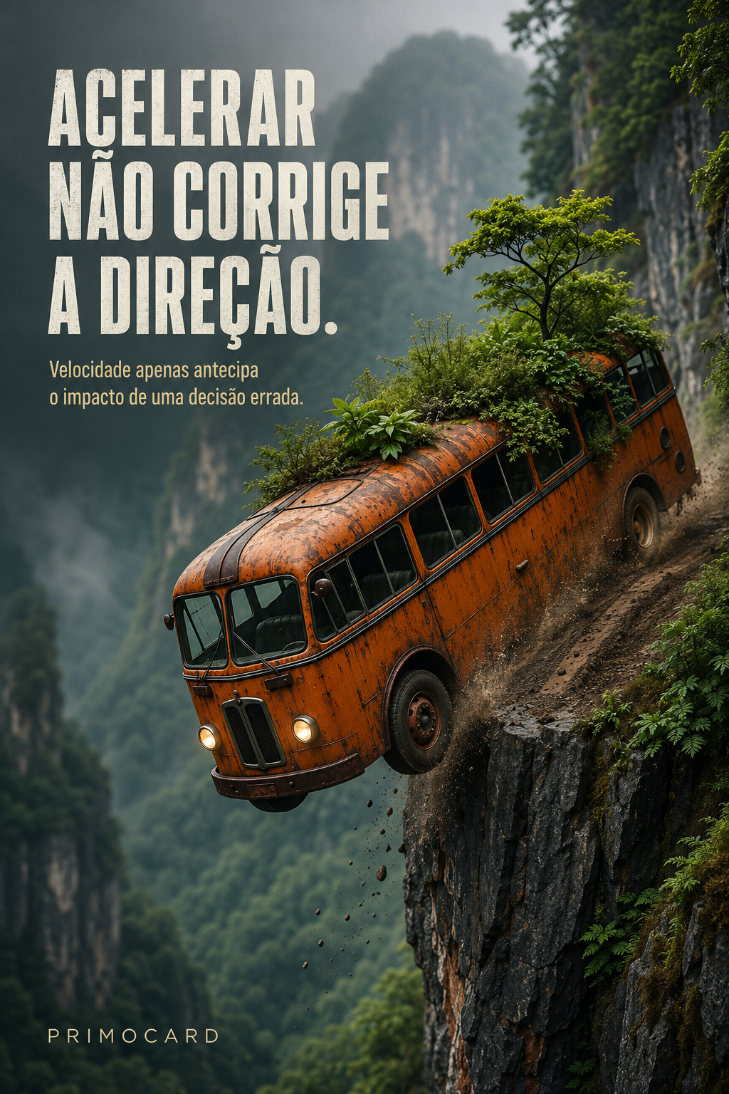 Acelerar não corrige a direção