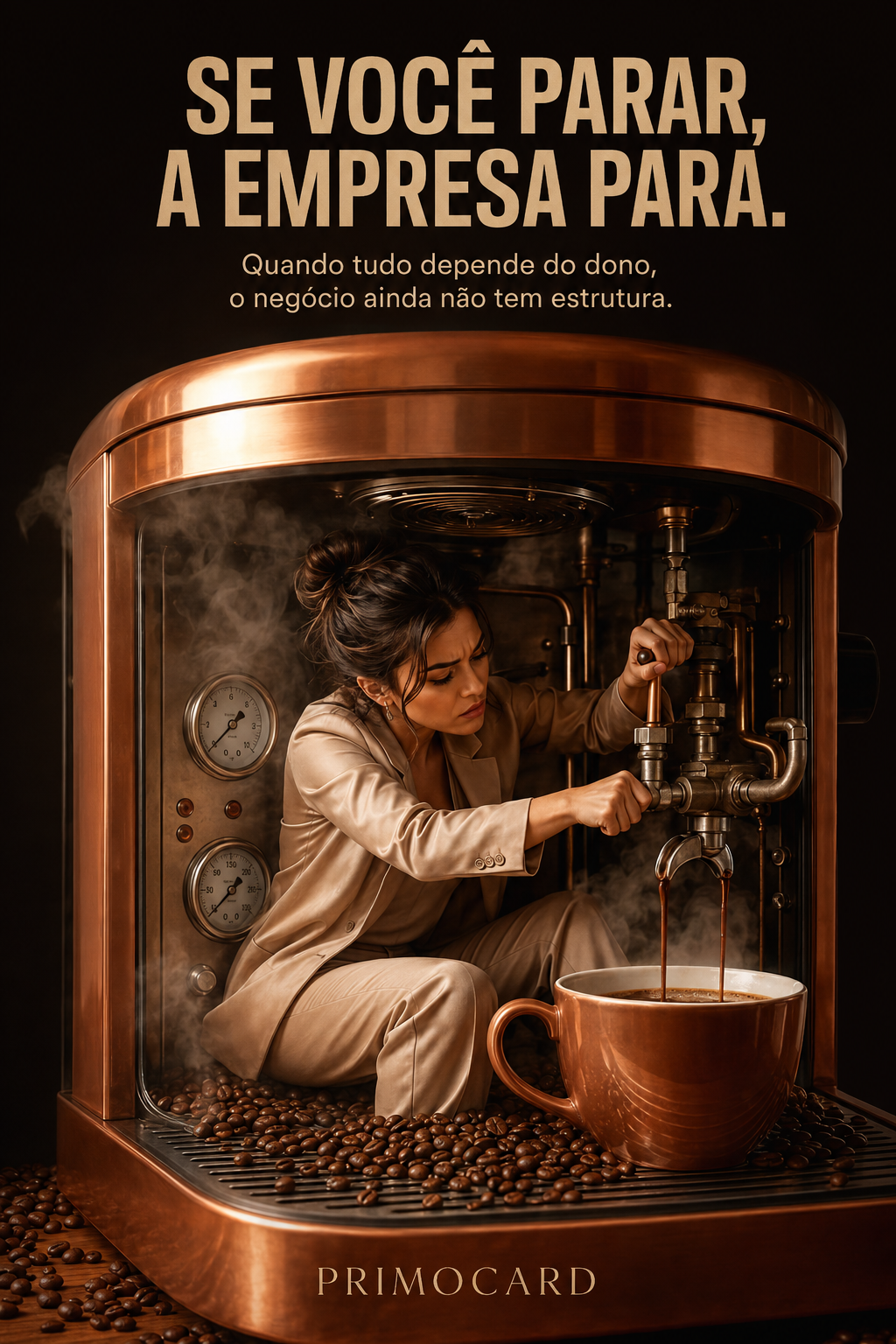 Se o dono parar, a empresa também para?