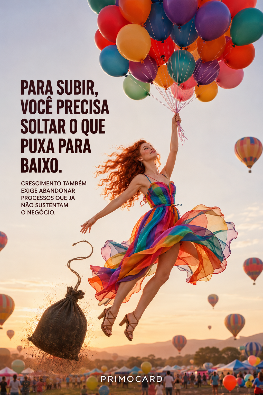 Para crescer, solte o que puxa para baixo