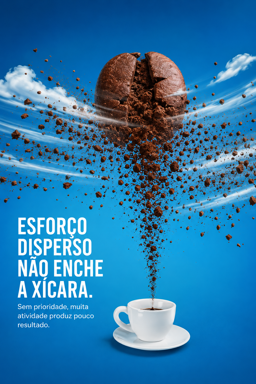 Esforço disperso não enche a xícara