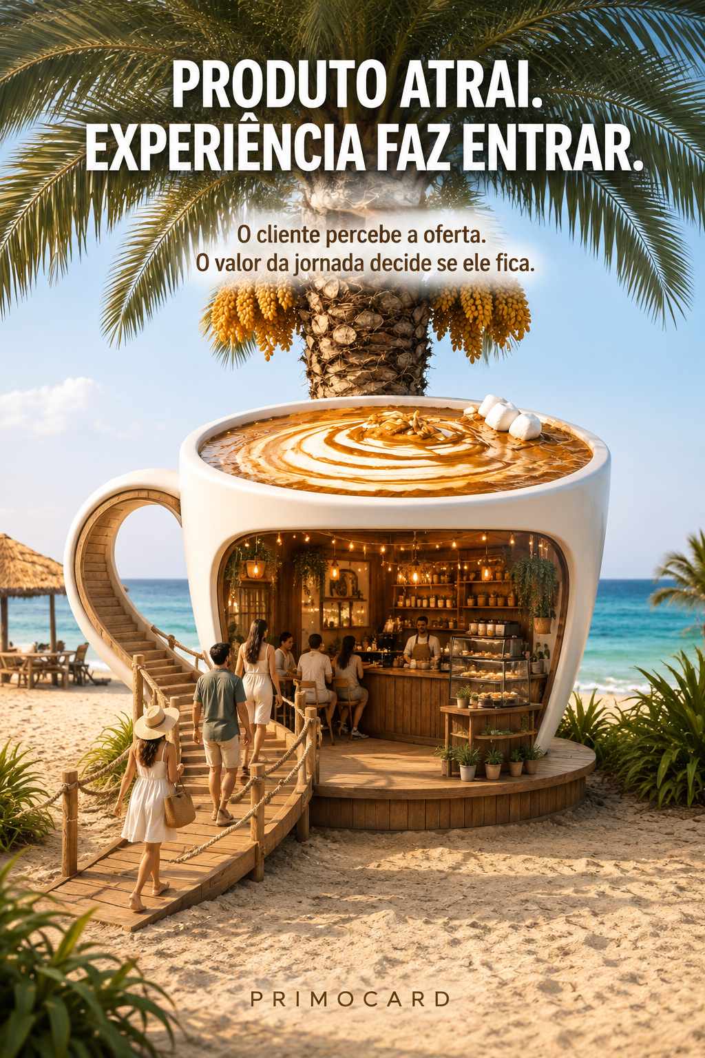 Produto atrai, experiência faz entrar